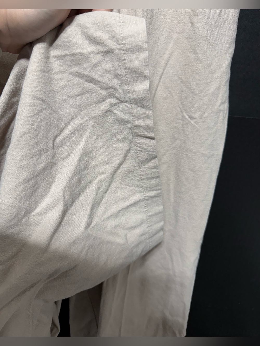 🪁Torrid Beige Pull-On Wide Leg Stretch Linen High-Rise Pants - Picture 5 of 12